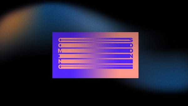 Words "coming soon" on top of a black background.